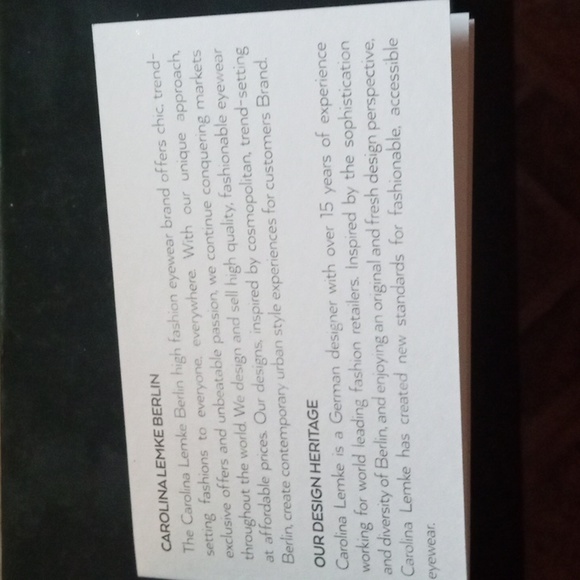 Carolina Lemke Of Berlin Quality Fashion Sunglasses with UV protection. - Picture 2 of 5